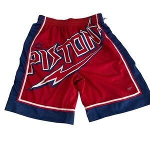 Mitchell & Ness Authentic NBA Detroit Pistons Throwback Vintage Shorts Boys XL
